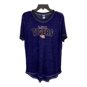 LSU Tigers Womens Shirt Adult Size XL Lounge Top LSU Greaux Tigers Burn Out